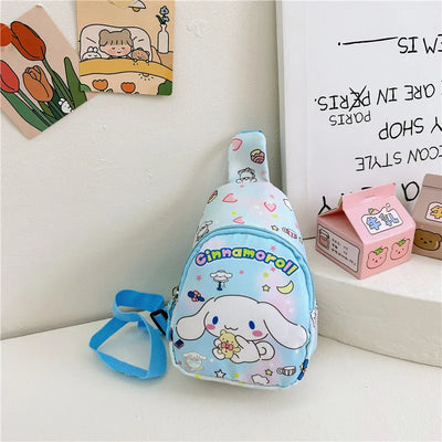 Sanrio Cartoon Shoulder Bags Melody Children's Chest hello kitty Bags Casual Messenger Pouch Fashion Versatile Travel Bags Gifts