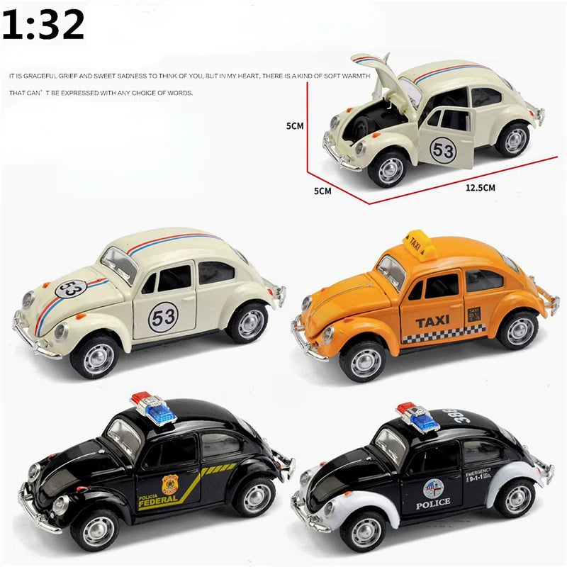 1:32 Volkswagen Beetle Alloy Car Diecasts Metal Classic Toy Model with Pull Back Function Vehicles for Child Gifts A931