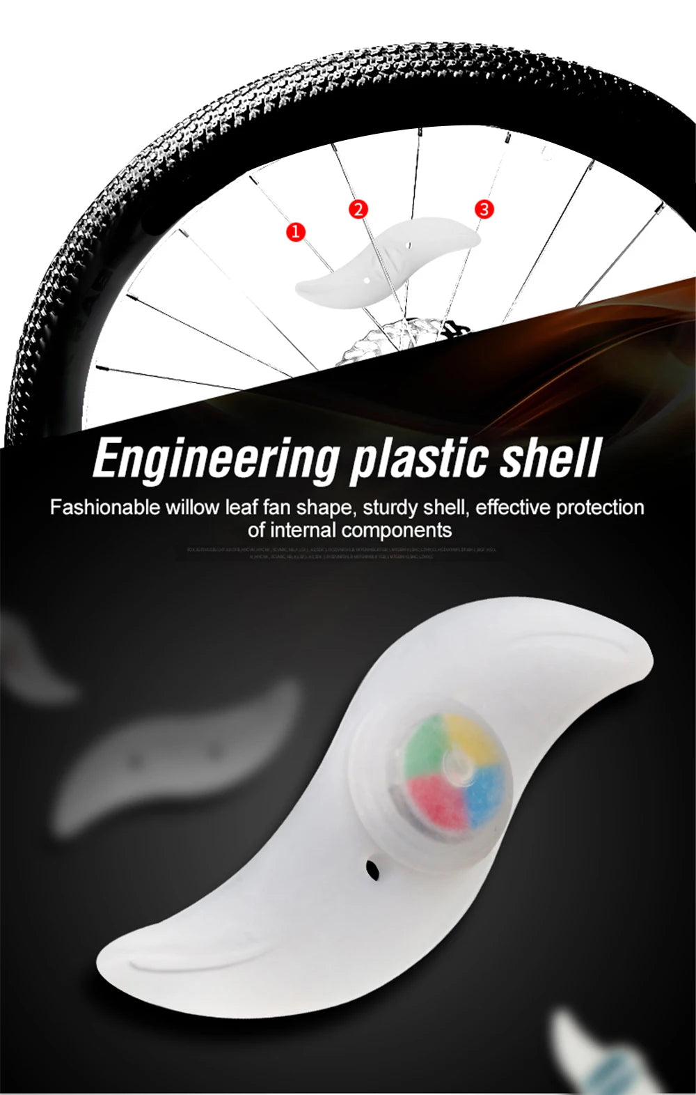 Bike Wheel Spoke Light Tire Lights 3 Mode LED Tyre Tire Flash Lamp Bike Safety Warning Easy to Install MTB Bicycle Accessories