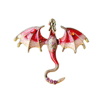 2024 Europe and the United States Explosive Enameled Dragon Brooch Manufacturers Custom Diamond-encrusted Animal Pins Cross-bord