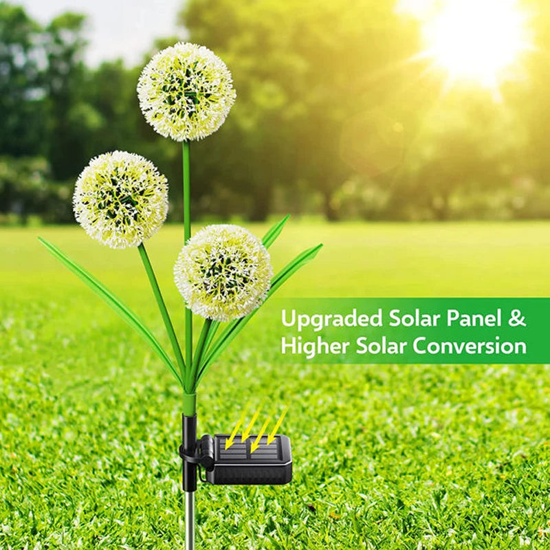 Outdoor Solar Dandelion Light with 2 Modes Solar Garden Lights IP65 Waterproof Decoration Light for Garden Lawn Yard Wedding