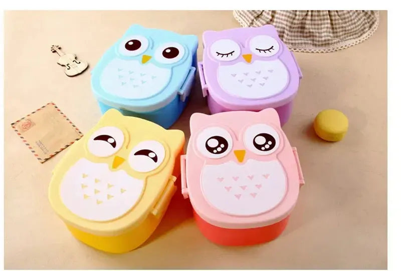 Portable Plastic Children Students Lunch Box Bento Box Food Container Carton Dinnerware Cutlery Food Container