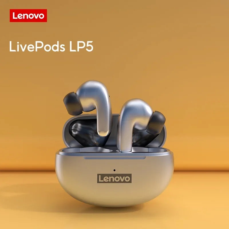 Original Lenovo LP5 Wireless Bluetooth Earphone Fast Charging Long Endurance HD Call With Microphone Sports Waterproof Headset