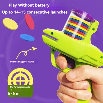 Children'S UFO Radish Gun Toy Bullet Gun Safety EVA Outdoor Toy Bullet Battle Interesting Interactive Decompression Toys