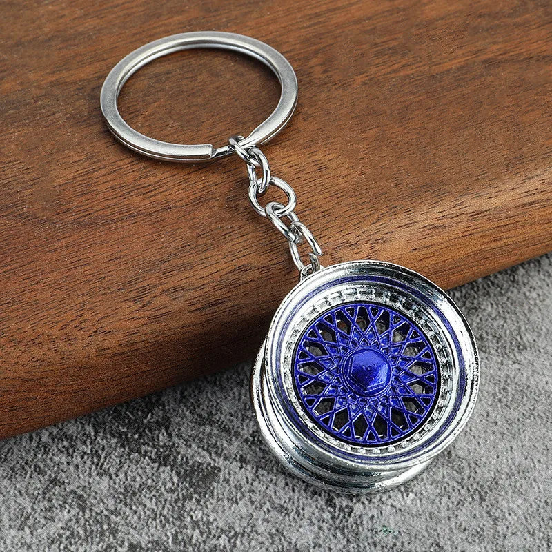 Creative Gear Head Keychain Speed Gearbox Keyring for Car Key Turbo Hub Brake Disc Pendant Shock Absorber Keys New Wholesale