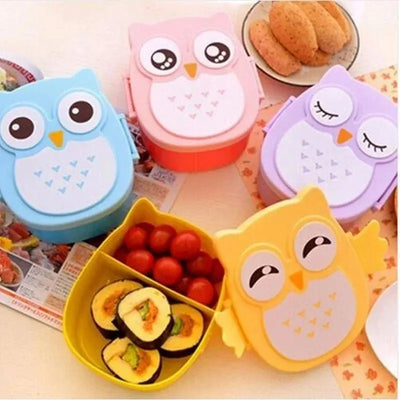 Portable Plastic Children Students Lunch Box Bento Box Food Container Carton Dinnerware Cutlery Food Container