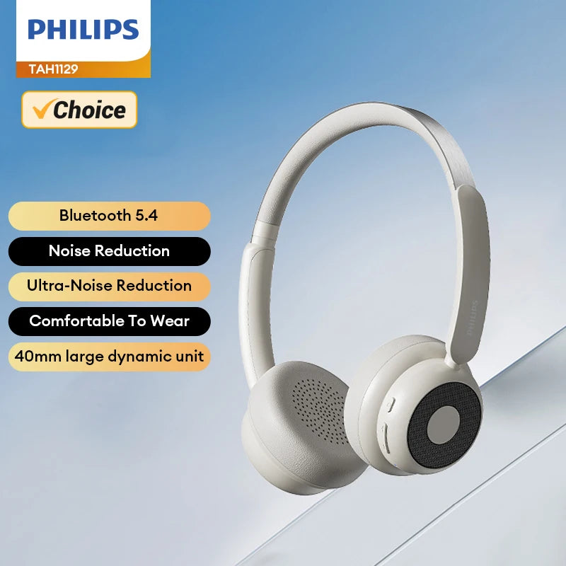 Original Philips TAH1129 TWS Wireless Bluetooth 5.4 Sport Headset Long Endurance 60H Earbuds HD Call Earphones With Mic 2024 New