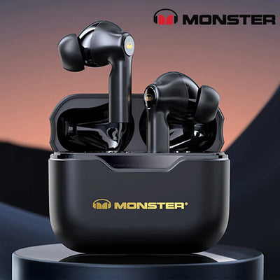 Original Monster XKT02 Bluetooth 5.1 Earphones TWS Wireless Headphones HIFI Sports Earbuds Gaming Noise Reduction Headset New