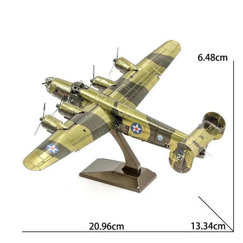 3D Metal Puzzle Air Force J-20 J-10B Fighter KA-50 RAH-66 VF-1S DIY Handmade Assembly Model Jigsaw Puzzle Toys For Adult Kids