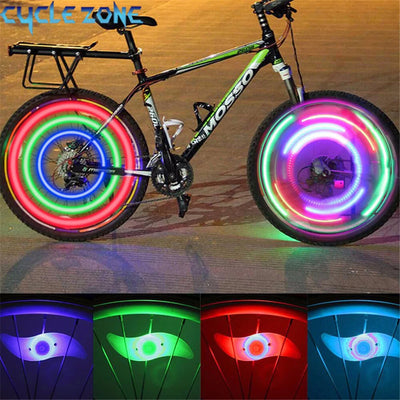 Mountain Biking Road Vehicle Wind Fire Wheel Color Spoke Light Rim Light Tire Wheel Light Night Riding Night Riding Equipment Ac