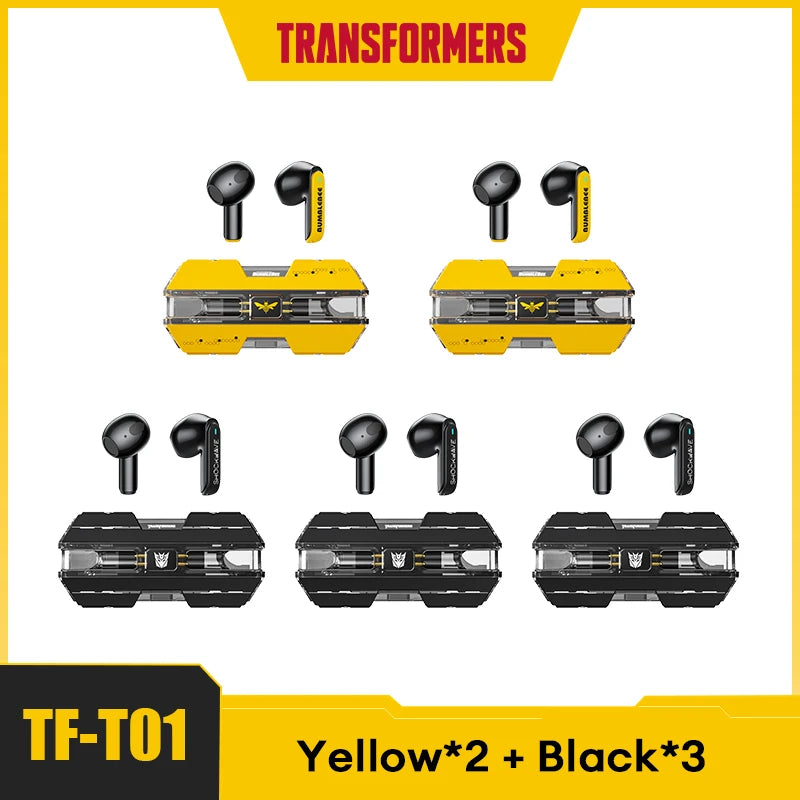 Transformers TF-T01 TWS Earphones Bluetooth 5.3 Wireless Earphone Low Latency HIFI Stereo Headset Gaming Music Dual Mode Earbuds