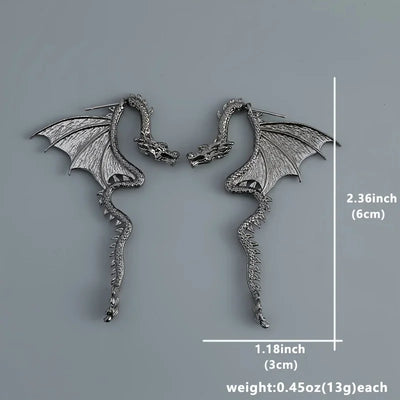 Simple And Stylish Dragon Patterned Gothic Jewelry, Suitable For Women To Banquet Memorial Gifts, Or Holiday Wear