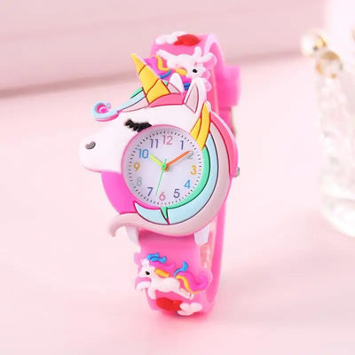 2024 New Rainbow Cloud Printed Silicone Band Children's Watch Girl Cute Cartoon Quartz Watch Kids Watches Boys Girl Watche