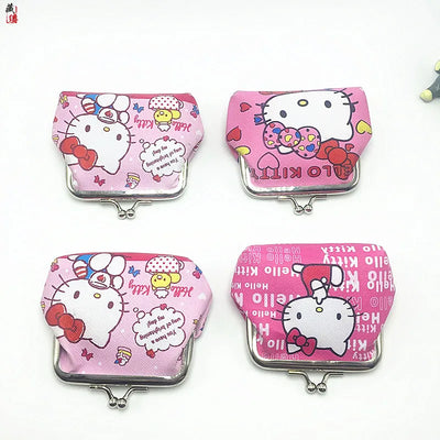 Hello Kitty Cartoon Coin Pouch Purse Sanrio Creative Small Wallet Wholesale My Melody Bags girls purse Kawaii Wallet Kid Purses