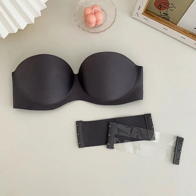 FINETOO Sexy Strapless Bras Women Wireless Bralette Soft Female Underwear Ladies Seamless Bras Invisible Bra With 2pcs Straps