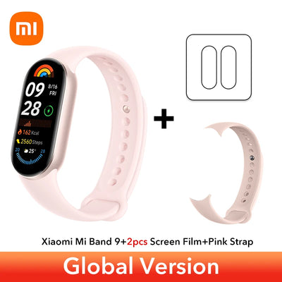 الإصدار العالمي من سوار Xiaomi Smart Band 9 مقاس 1.62 بوصة AMOLED يدعم أكثر من 150 وضعًا رياضيًا وعمر بطارية يصل إلى 21 يومًا ومراقبة النوم SpO2* سوار