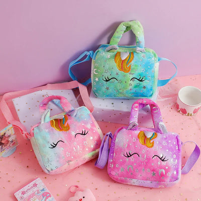 Sweet Unicorn Handbags For Girls Lovely Kids Crossbody Bag Children Gift Little Girl Small Purse