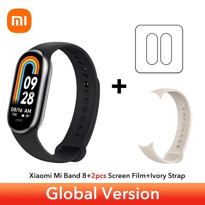 Global Version Xiaomi Band 8 1.62'' AMOLED Ultra Long Battery Life 16 Days Smart Bracelet 150+ Sport Modes  Smart band