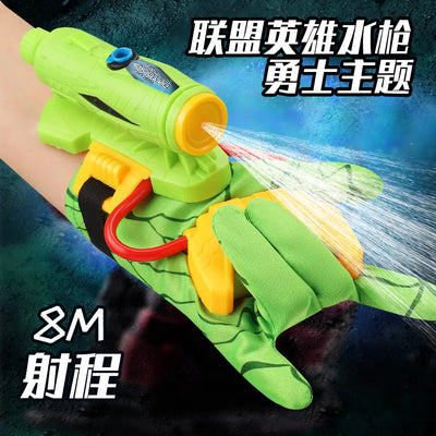 Summer New Spiderman Figure Glove Launcher Set Water Toy Kids Hero Launcher Wrist Outdoor Water Fight Toys Boy Birthday Gift