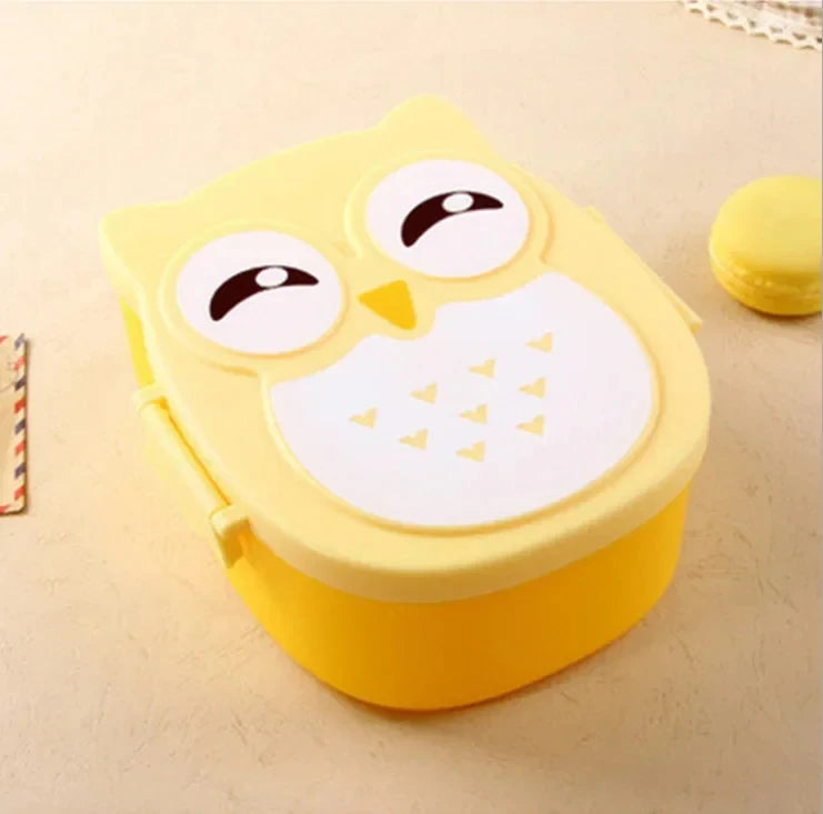 Portable Plastic Children Students Lunch Box Bento Box Food Container Carton Dinnerware Cutlery Food Container