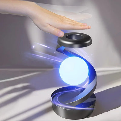 Floating and Spinning in Air with LED Moon Lamp 3D Levitating Ball Lamp RGB with Wireless Phone Charger Floating Moon Table Lamp