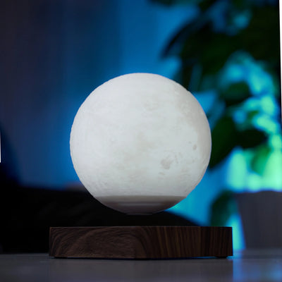 Levitating Moon Table Lamp, Magnetic Floating Night Light With 3 Lighting Modes, 3D Printed Levitation Bedside Table Lamp For Of