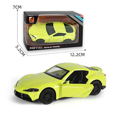 1:43 Diecast Alloy Car Model Metal Pull Back Simulation Car Toy Boy Sports Car Ornament with to Open the Door Toys for Kids