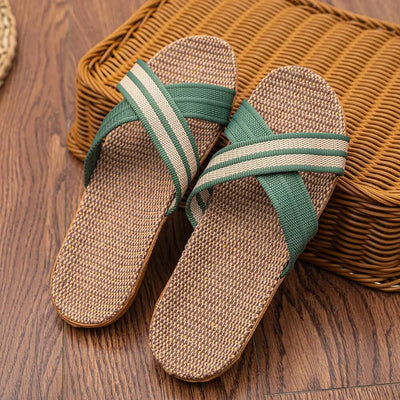 Plus Size Women'S Slippers Flat Sandals Linen Lightweight Casual Summer Slippers Women For Home Free Shipping