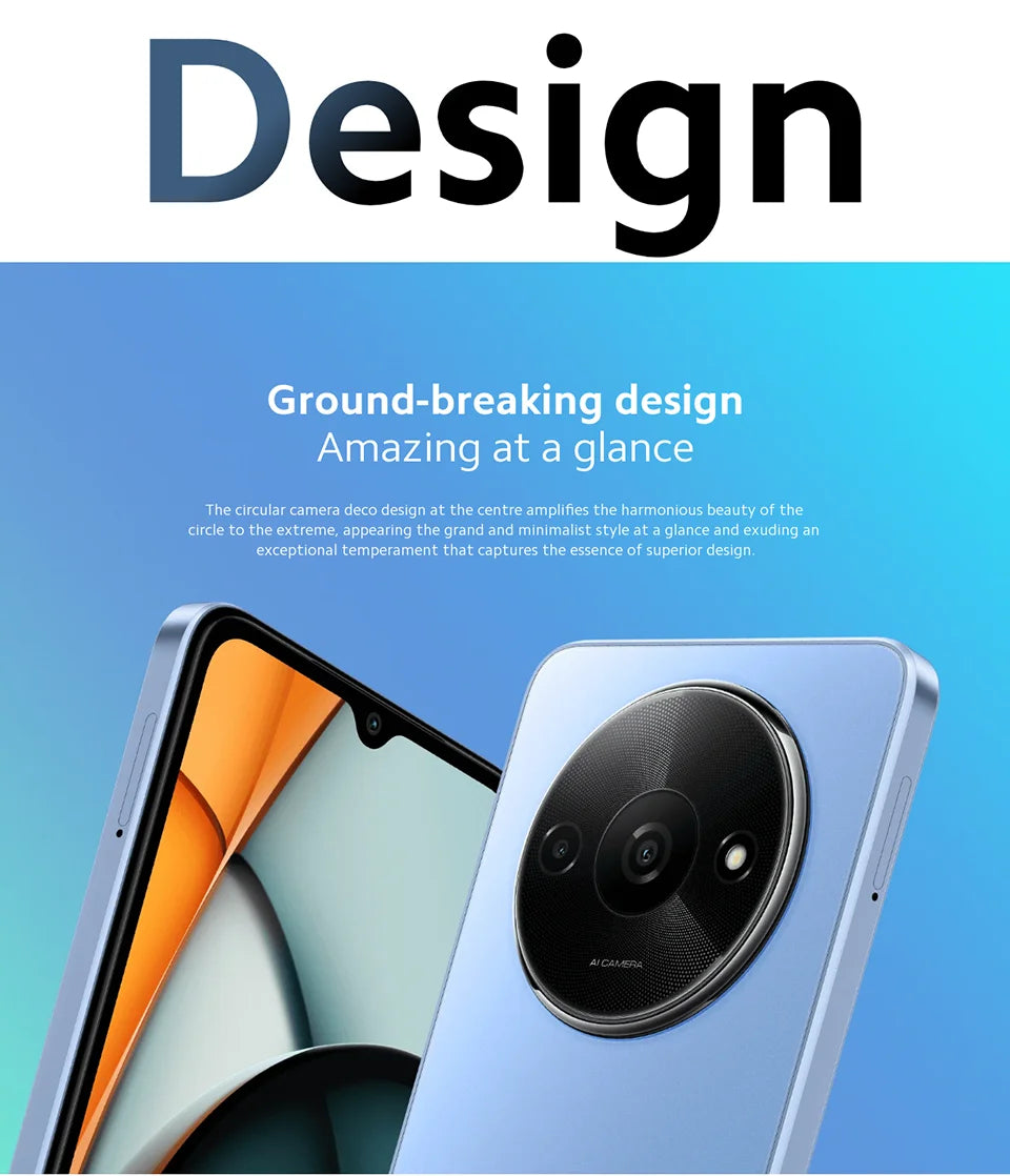 Global Version Xiaomi Redmi A3 Smartphone 64GB / 128GB ROM 6.71" Dot Drop display MediaTek Helio G36 5000mAh Battery 8MP Camera