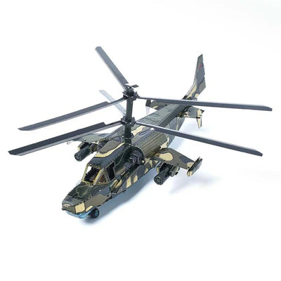 3D Metal Puzzle Air Force J-20 J-10B Fighter KA-50 RAH-66 VF-1S DIY Handmade Assembly Model Jigsaw Puzzle Toys For Adult Kids