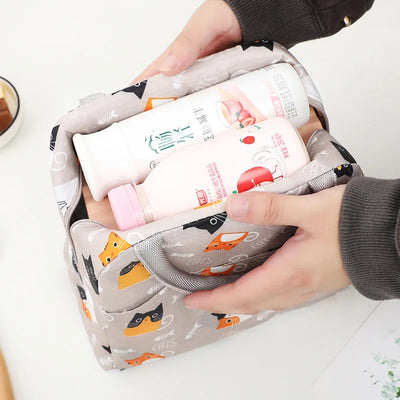 Colorful Insulated Large Capacity Lunch Bag with Aluminum Foil Thickened Bento Bag, Insulated Lunch and Storage Bag