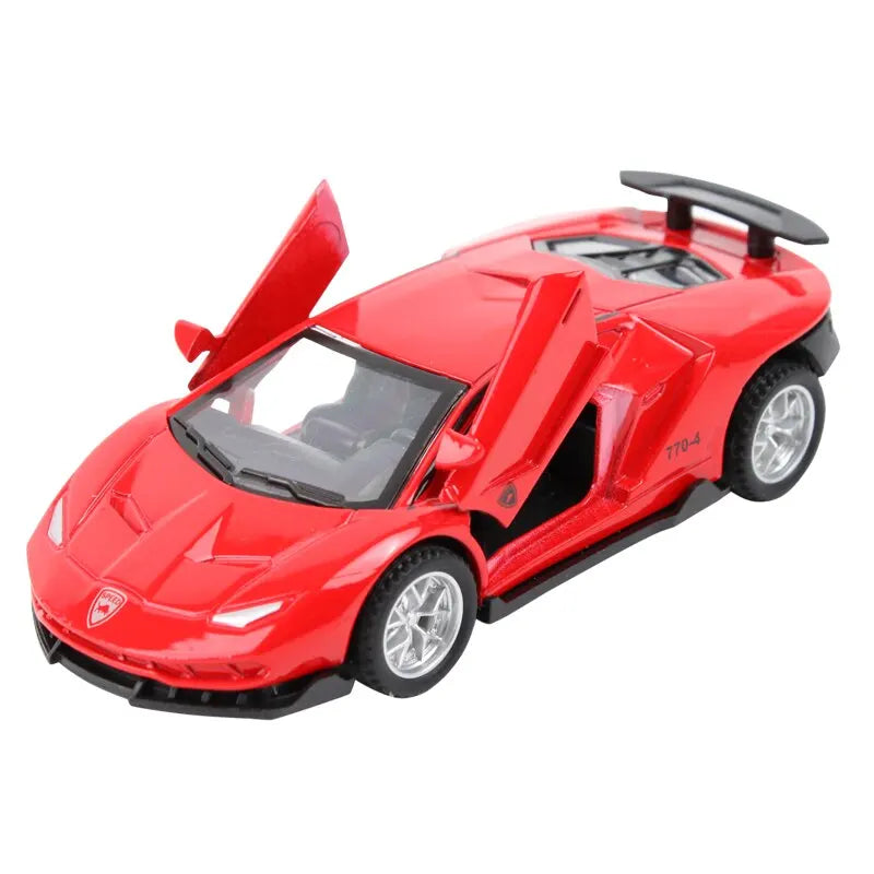 Alloy Sports Car Toy Super Sports Car Sliding Door Retractable Car Structure Model Children Toy Boy Gift