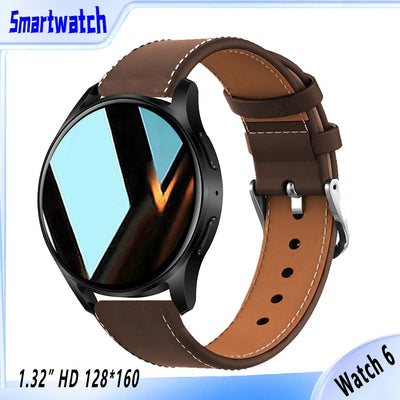 Watch 6 Business Smartwatch Men 1.32 Inch 128*160 Bluetooth Call Health Monitoring Alarm Clock Fashion Watch Women Multifunction