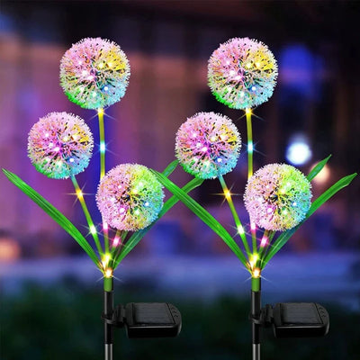 Outdoor Solar Dandelion Light with 2 Modes Solar Garden Lights IP65 Waterproof Decoration Light for Garden Lawn Yard Wedding