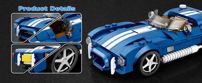 مجموعة مكعبات بناء سيارة AC COBRA مكونة من 312 قطعة، مركبة مدينة إبداعية، نموذج سيارة DIY، ألعاب عرض سطح المكتب للأطفال، هدايا العطلات