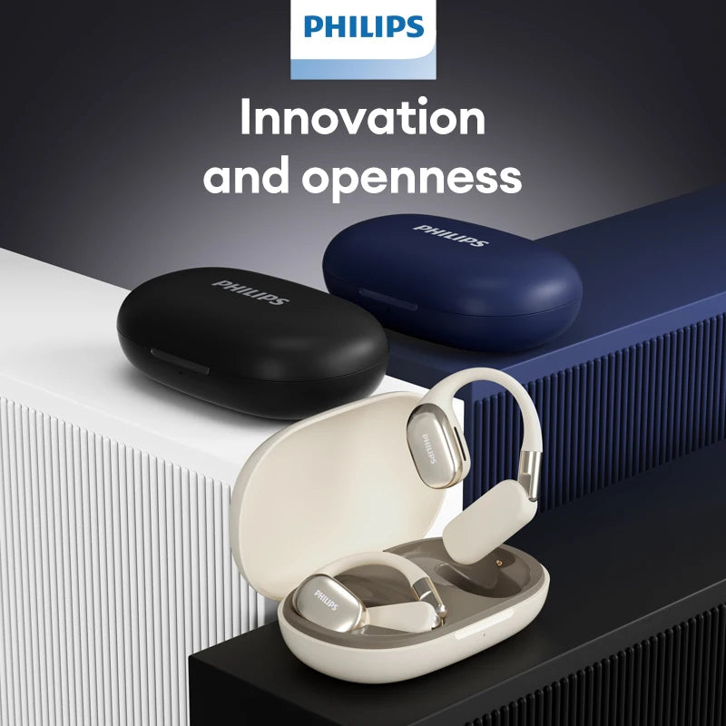 Original Philips TAT5739 Wireless Non in-Ear Bluetooth V5.4 Headset Deep Bass Music Headphones Open Air Waterproof Sport Earbuds