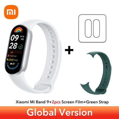 الإصدار العالمي من سوار Xiaomi Smart Band 9 مع أكثر من 150 وضعًا رياضيًا وشاشة AMOLED مقاس 1.62 بوصة وإطار معدني ملون ومراقبة الأكسجين في الدم طوال اليوم