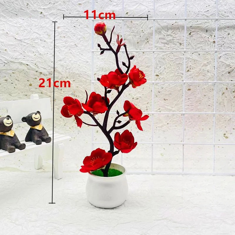 Mother's Day New Artificial Plants Bonsai Small Tree Simulation Pot Plants Fake Flowers Table Potted Ornaments Home