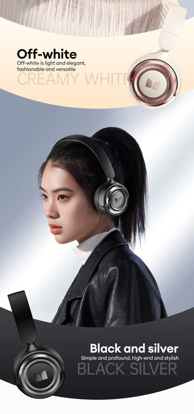 Monster MQH08 Wireless Bluetooth 5.4 Over-Ear Headphones 60H Long Battery Life Earbuds Noise Cancelling Gaming Headset With Mic