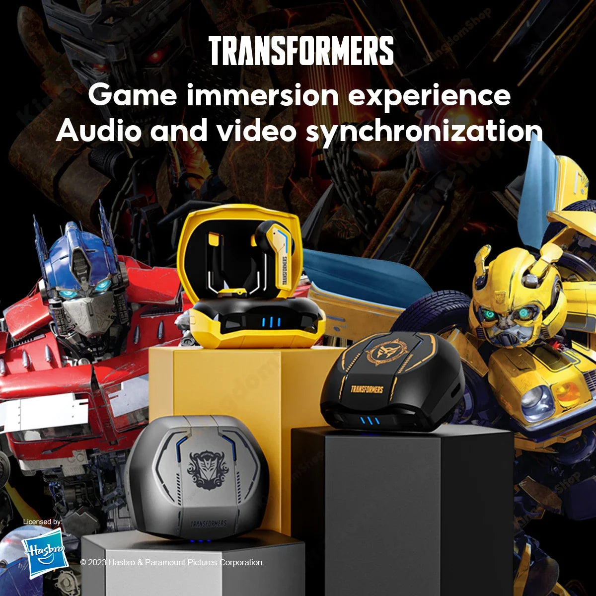 Transformers TF-T06 Bluetooth 5.3 Headset Dual Mode Noise Reduction Earphone for Video Game HIFI Earbuds Stable Connection