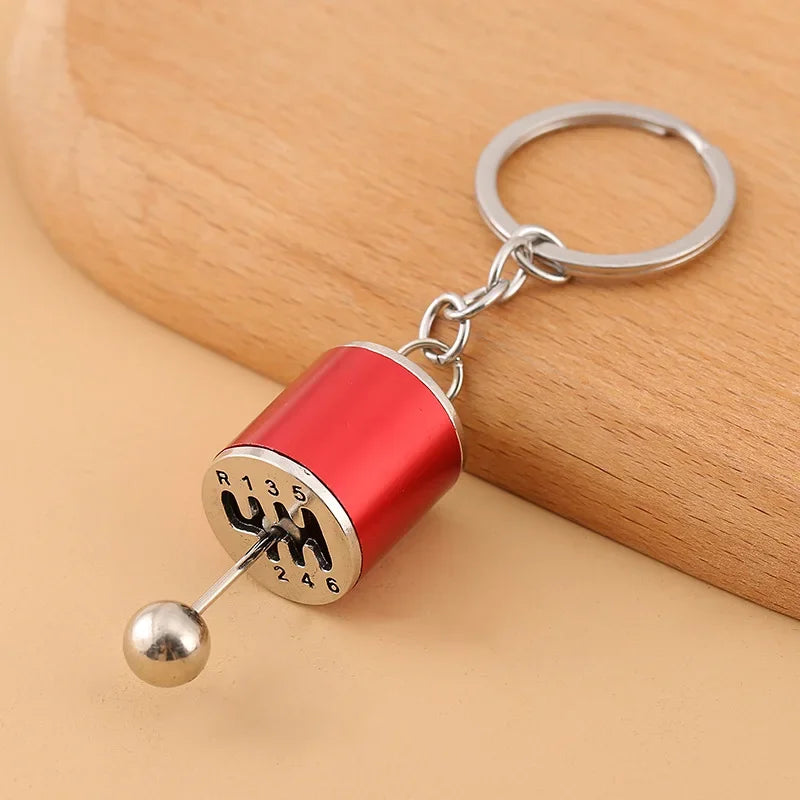 Mini Zinc Alloy Auto Parts Keychains Simulated Speed Gearbox Absorber Motor Piston Pendant Car Keys Holder Keyring Cute Men Gift