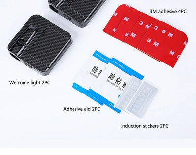 قطعتان من مصابيح LED عالية الدقة لأبواب السيارات على شكل أجنحة الملاك اللاسلكية للترحيب بالديكور الداخلي مصباح ظل السيارة ملحقات أدوات جهاز العرض