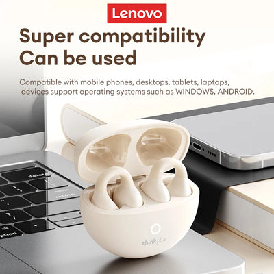 اختيار سماعات الرأس اللاسلكية Lenovo LP25 OWS Bluetooth ذات عمر البطارية الطويل سماعة الألعاب HIFI Stereo Sound سماعة HD Call مع ميكروفون