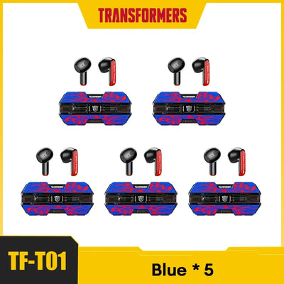 Transformers TF-T01 2/3/5pcs TWS Wireless Bluetooth V5.3 Earphone Low Latency Gaming Headset Music Dual Mode HIFI Stereo Earbuds