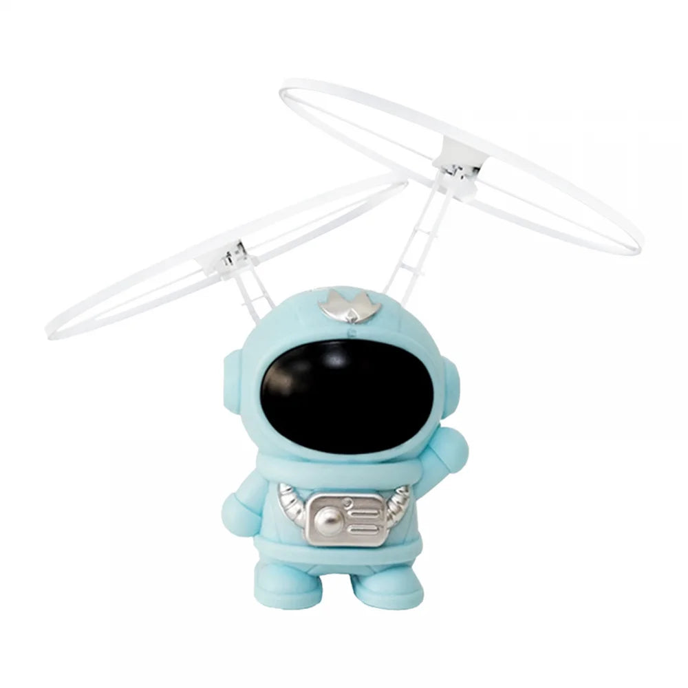 Mini Infrared Induction Flying Toy Astronaut Style Aircraft Helicopter Toy Induction Flying Machine Automatic Flight Kids Toy