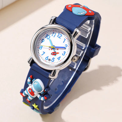 Astronaut Pattern Series Children's Watch Color Plastic Tape Boy Girl Student Gift Watch