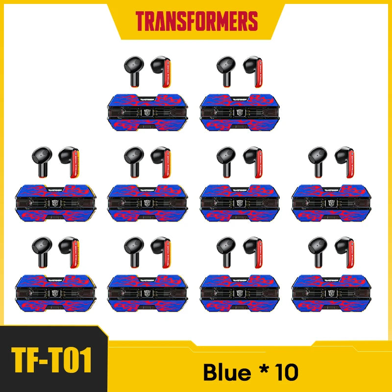 سماعات أذن لاسلكية ترانسفورمرز TWS TF-T01 بتقنية البلوتوث 5.3 وتقنية زمن انتقال منخفض وسماعات ستيريو عالية الدقة للألعاب والموسيقى ذات الوضع المزدوج