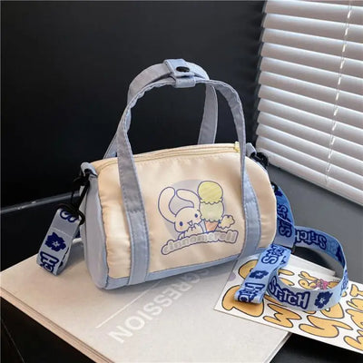 Disney Stitch Canvas Bucket Bag Kawaii Cartoon Handbag Casual All-Match Crossbody Bag Portable Satchel Tote Fashion Backpacks