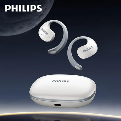 New Philips TAT2708 OWS Wireless Bluetooth Waterproof Earphones 120H Long Battery Life Headset ENC Call Noise Cancelling Earbuds