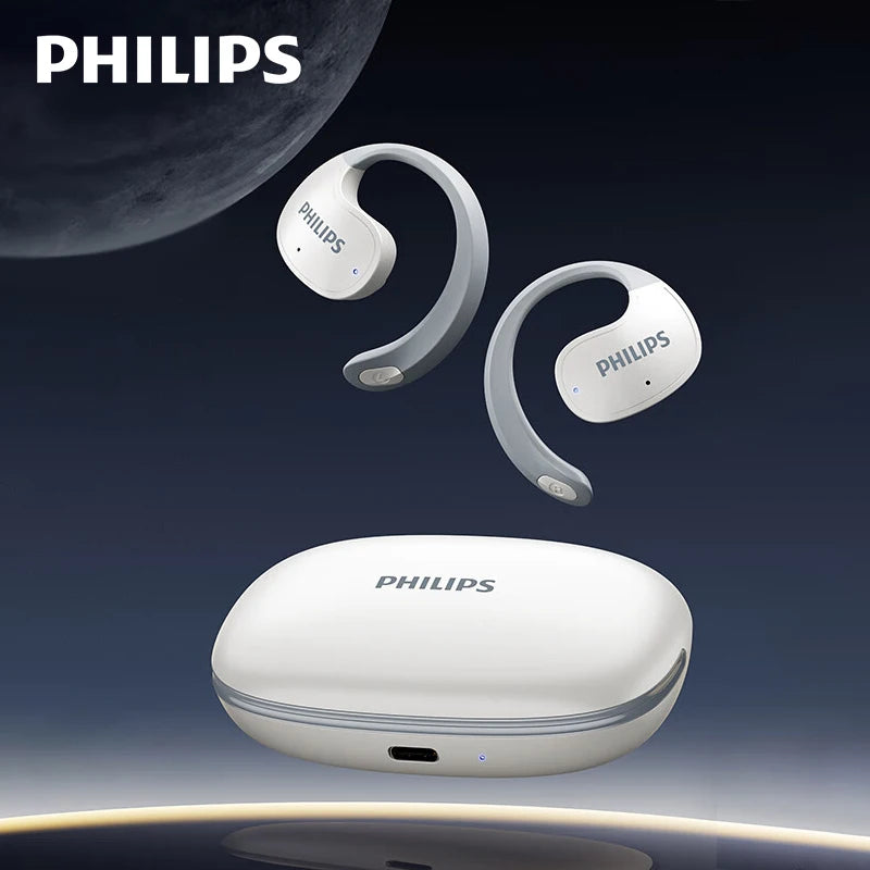 سماعات أذن لاسلكية TAT2708 OWS من Philips مزودة بتقنية البلوتوث وإلغاء الضوضاء وسماعات أذن رياضية طويلة الأمد ومقاومة للماء مع ميكروفون